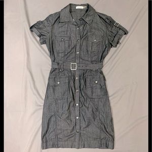 Calvin Klein grey midi dress